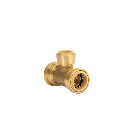 Quickfitting 1in Push-to-Connect x 1in Push-to-Connect x 3/4in Push-to-Connect Brass Reducing Tee Fitting LF835R